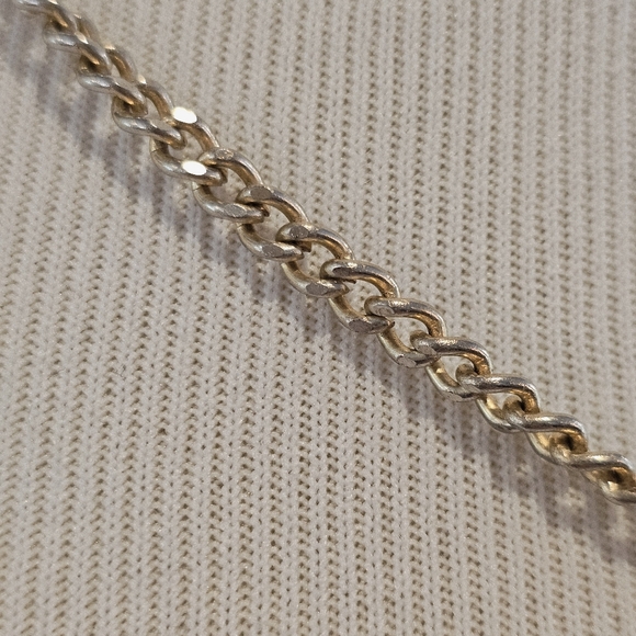 Vintage Goldtone Bubble Pendant On  Goldtone Curb Link Chain - Picture 3 of 4